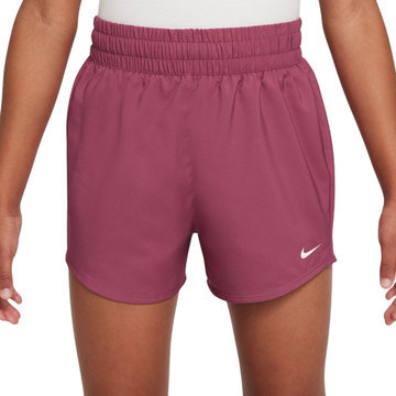 Шорты для девочки теннисные Nike Kids Dri-Fit One High-Waisted Woven - sweet beet/white