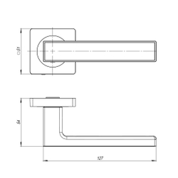 Ручка раздельная K.JK51.OPTIMA plus (OPTIMA plus JK) SSC/CP-16 сатинированный хром/хром