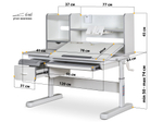 Комплект Mealux Evo парта Florida MC G + кресло Onyx Duo KP (арт.EVO-52 W + G MC + Y 115 KP)