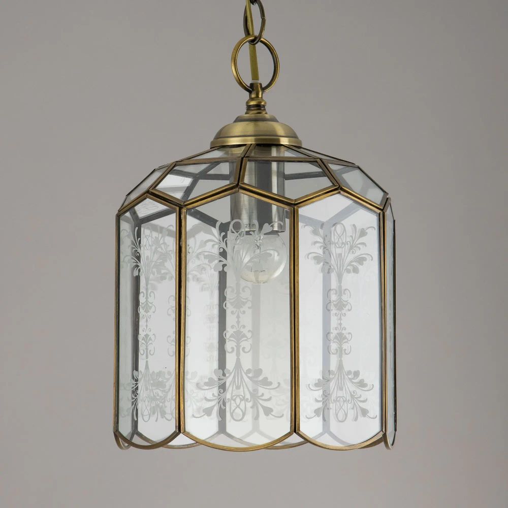 Citilux Витра-2 CL442210 Подвесной светильник витражный Бронза