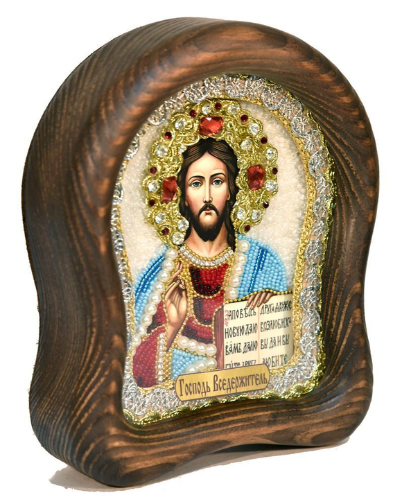Икона Господь Вседержитель бисер