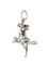 Подвеска «Ведьма на метле» из серебра, вид сзади