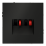 Розетка акустическая встраиваемая VOLTUM S70 4-местная, (черный матовый)