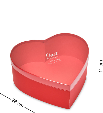 WG-65/1-A Коробка подарочная «Сердце» цв.розовый