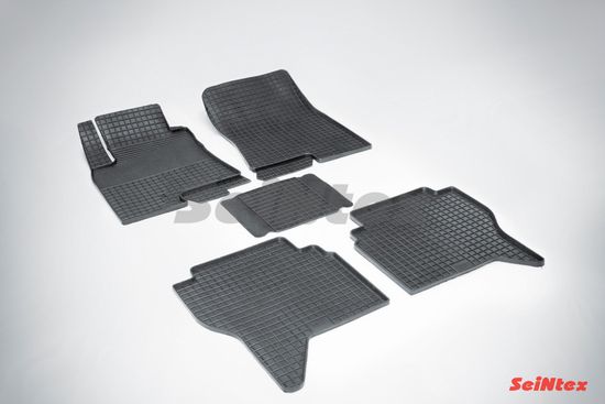 Резиновые коврики в салон Mitsubishi Pajero IV (2006-наст. время) "Сетка"