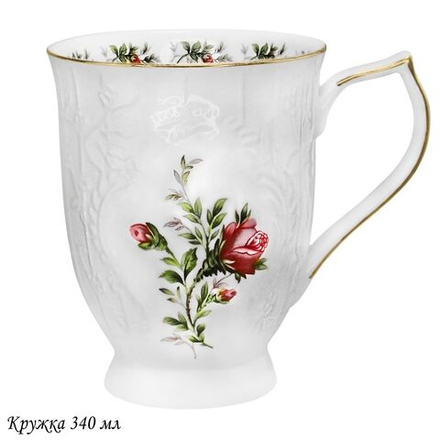 Lenardi 205-386 Кружка 340 мл ДОМИНИКА в под.уп.(х36)Фарфор