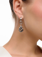 Серьги "Big knot" Silver