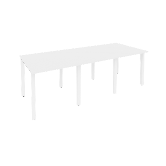 Onix Стол переговорный O.MP-PRG-3.0 Белый Бриллиант/Металл Белый 2340*980*750