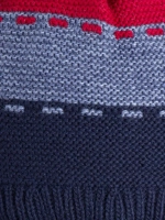 Шапка зимняя вязаная детская с манишкой