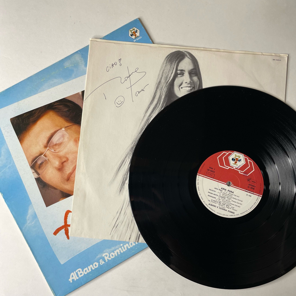 Винтажная виниловая пластинка LP Al Bano and Romina Power Аль Бано И Ромина Пауэр Aria Pura Felicita Феличита (Италия 1982)