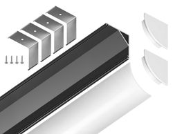 Ambrella Алюминиевый профиль угловой круглый 15.7*15.7 для светодиодной ленты до 9,78мм Alum Profile GP2100BK