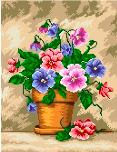 К-1016 Анютки в горшочке