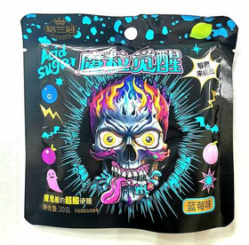 Конфеты Glcrown Череп в огне черника 20 гр