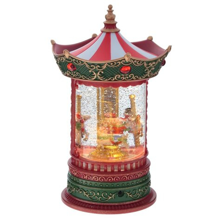 GAEM Изделие декоративное "Карусель" (подсвет, муз, вьюга, движ, 3хААА н/п + USB), L16 W14 H25 см