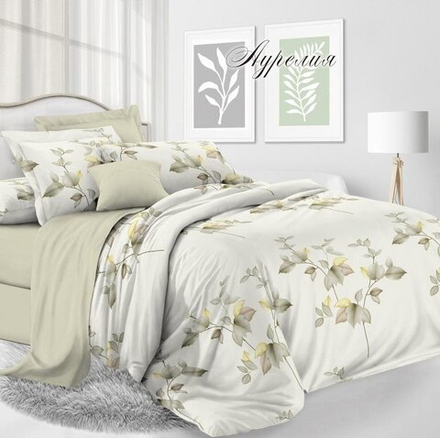 Комплект постельного белья 1.5 сп БЯЗЬ "Аурелия ЕМ" (нав. 70х70 или 50х70)