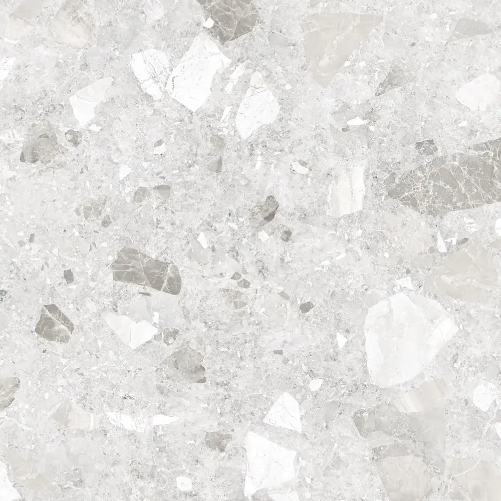 Керамогранит Alma Ceramica GFU04STE07R Steel rock 60x60 белый сахарный под терраццо