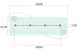 Тройной каскад турников для отжиманий и подтягивания ВА002