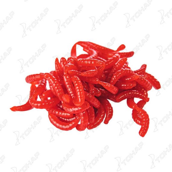 Насадка искусственная съедобная Опарыш красный (Red maggot) Helios (HS-NO-RM)