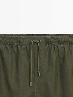 Massimo Dutti Однотонные плавки, хаки