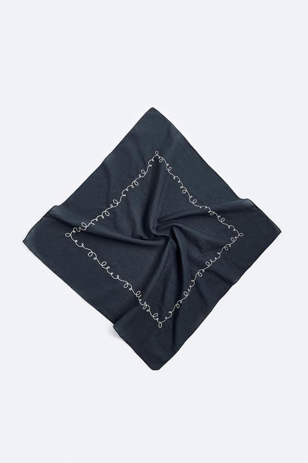 ZARA БАНДАНА С ВЫШИВКОЙ, МОРСКОЙ СИНИЙ