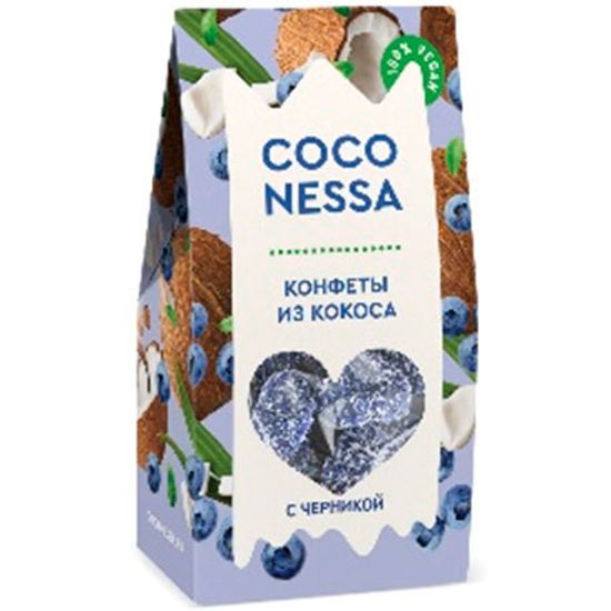 Конфеты кокосовые с черникой Coconessa, 90 г