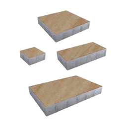 Тротуарная плитка ГРАНДО - Искусственный камень Степняк, комплект из 4 видов плит