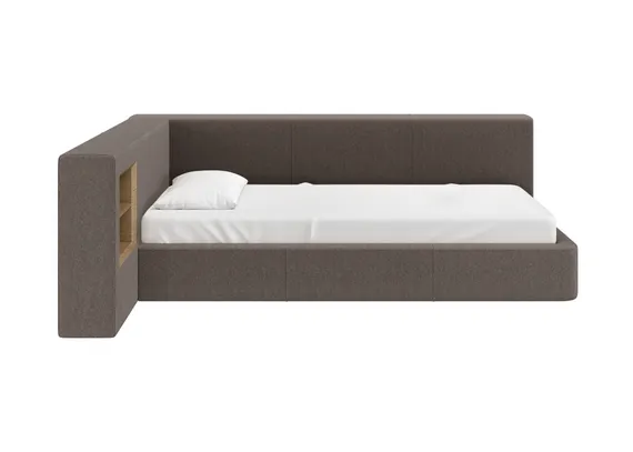 Диван-кровать Cube c нишей M (капучино, твид)