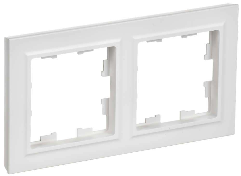 BRITE Рамка 2-местная РУ-2-БрАБ арктический белый IEK