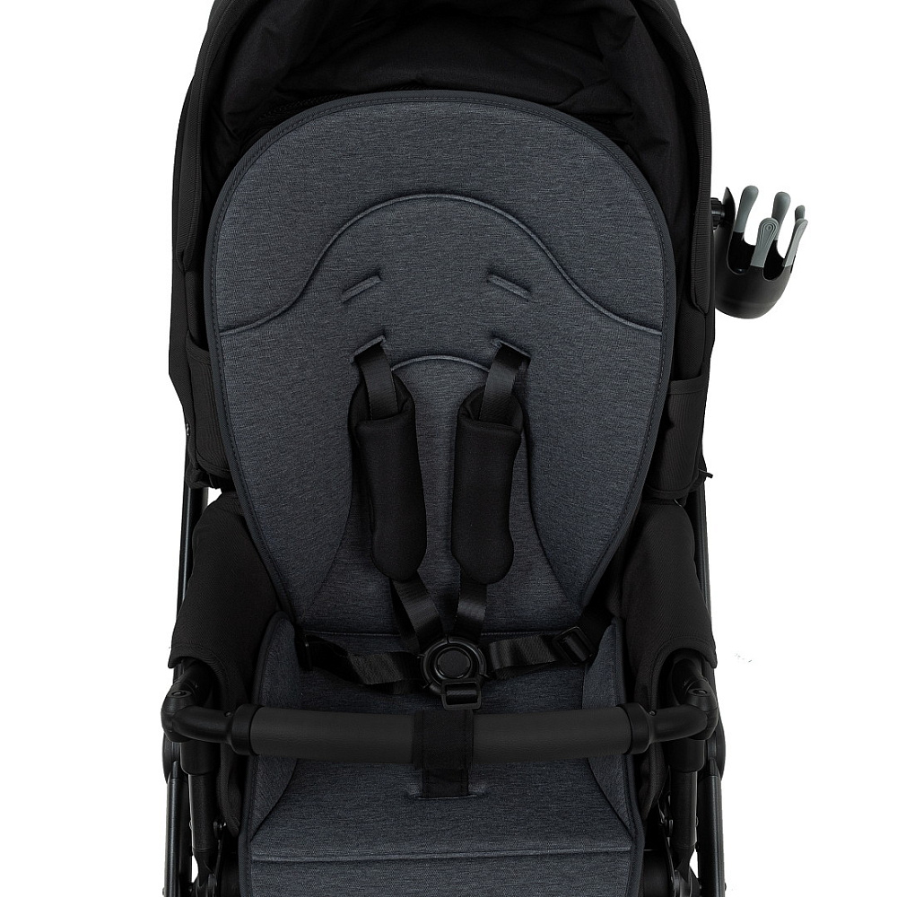 Детская коляска Roan Bass Next 2.0 3 в 1 с автокреслом Tutis Elo Lux EduSky Black BSN/40/2 Caviar Black/Black/руч.Black