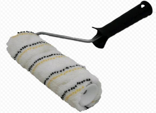 Валик МИДИ  Микрофибра   d42  Сине-желт пол. в сборе  100мм, d6 ворс 9мм  Black Edition /383-4100