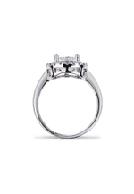 Кольцо "Эшли" цвет - серебро