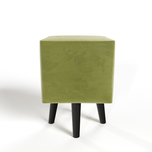 Пуф квадратный на высоких ножках Фантазёр Z-8 (Зелёный) в офис, дом, салон красоты, прихожая, гостиная, на кухню, в кафе, в зону ожидания, в коридор, к туалетному столику. Банкетка, подставка.