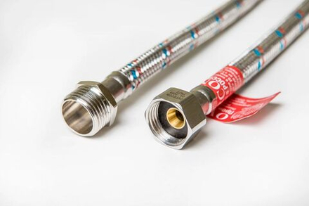 Подводка гибкая для воды EPDM в оплетке 1/2" ВР-НР , длина 0,3-2м, OVERCON