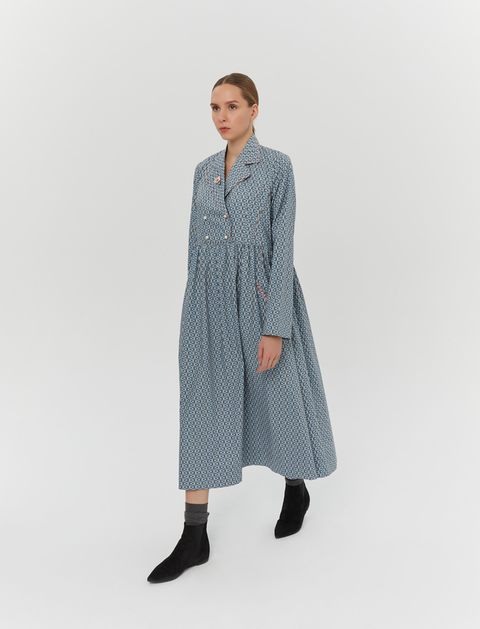 Платье «Узоры», синий