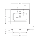 Тумба с раковиной подвесная BelBagno KRAFT-600-2C-SO-VO Еловый матовый, раковина белая BB600ETL