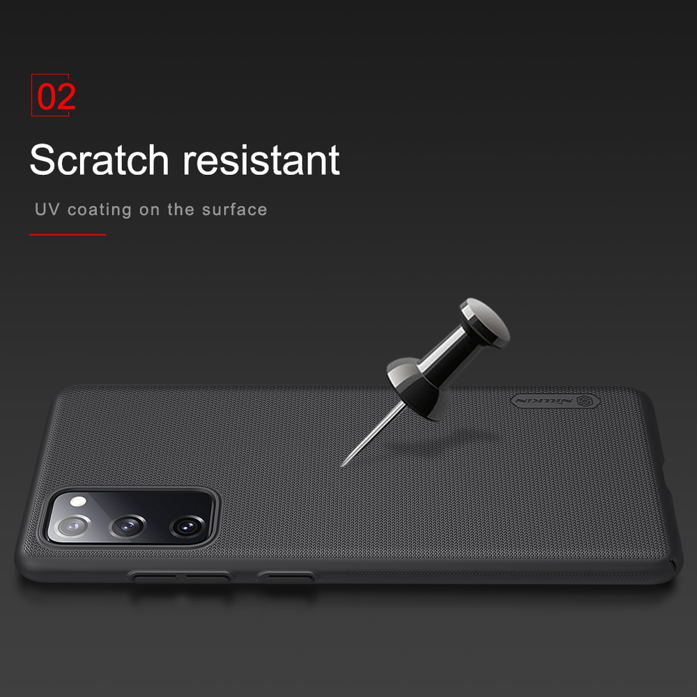 Чехол на Samsung Galaxy S20 FE (Fan Edition) от Nillkin серии Super Frosted Shield черного цвета