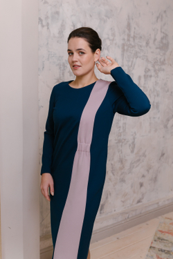 Трикотажное платье 3059АЕ, Изумрудный #234И053059АЕ