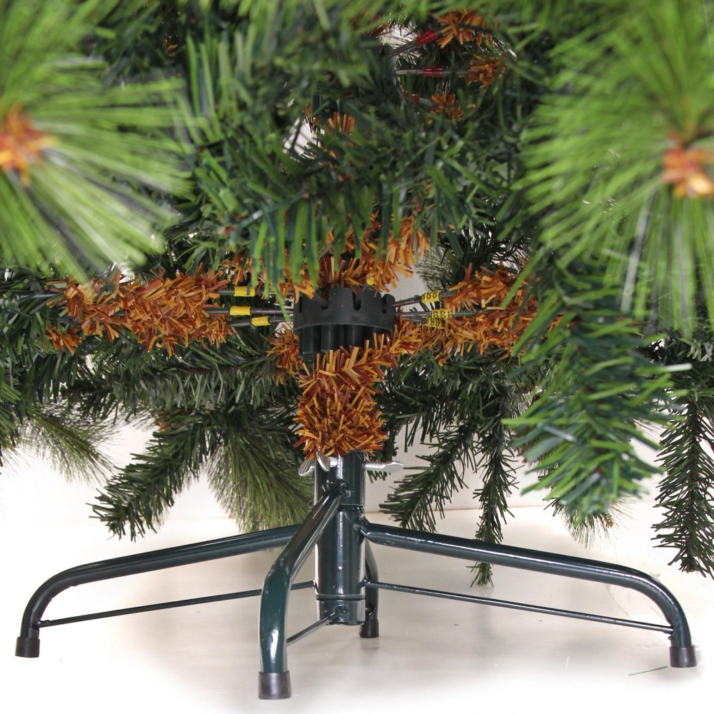 Елка «Венская» 240 см, ПВХ+Леска, ягоды и шишки (1498 веток)