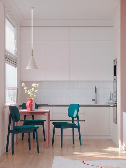 Стол обеденный saga, 75х75 см, розовый