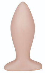 Телесная анальная пробка с широким основанием - 9 см. (Цвет: телесный)
