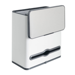 Ведро для мусора, внутр ведро, держатель б/полотенец, Foodatlas JAH-542, 4л (белый)