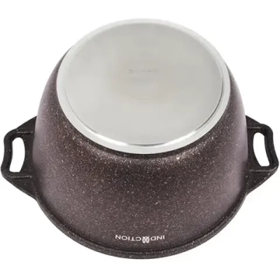 Кастрюля 3л «Granit Ultra Induction» (red) со стеклянной крышкой кгаи32а