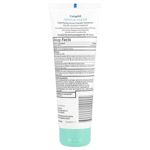 Cetaphil, Gentle Clear, очищающий крем от акне, 124 мл (4,2 жидк. унц.)