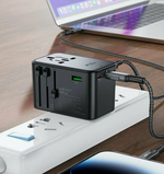 Сетевое зарядное устройство ACEFAST "Z1", многофункциональное, GaN, PD75W