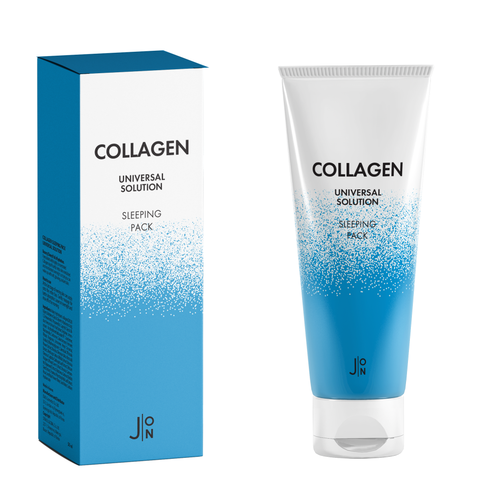 Ночная увлажняющая маска для кожи лица с коллагеном и гиалуроновой кислотой J:ON Collagen Universal Solution Sleeping Pack