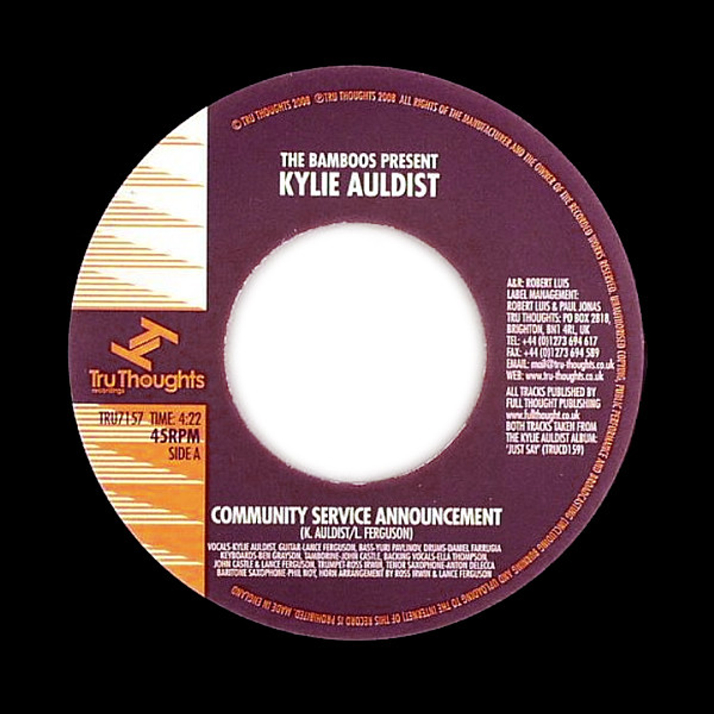 Kylie Auldist - Community Service Announcement / Cut You Loose - 7''