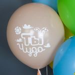 Шар (12''/30 см) Грузовичок Лёва, Ассорти, пастель, 2 ст, 25 шт.