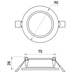 Светильник светодиодный встраиваемый ЭРА LED 17-6-6K круглый 6Вт 6500К | Downlight