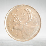 Canada, 25 Cents, 1969 – Elizabeth II (Second Portrait), VF