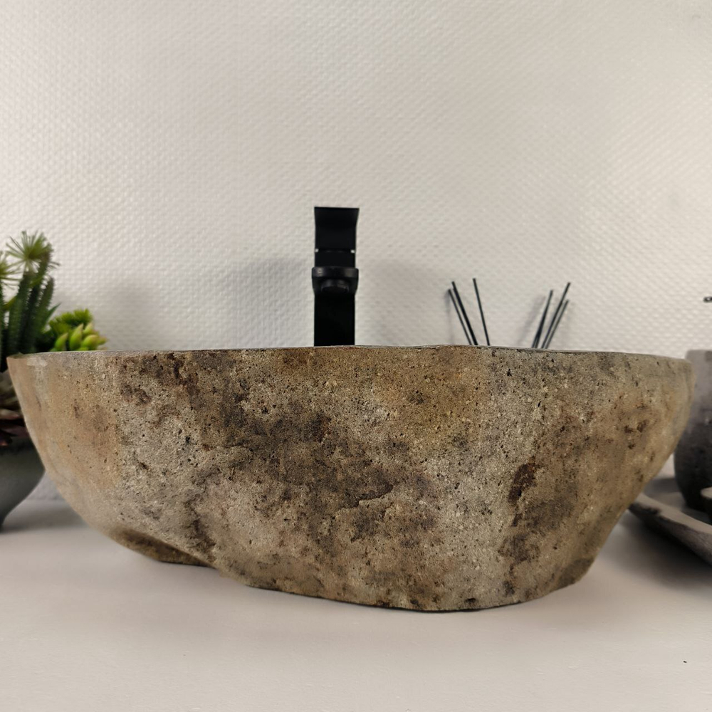 Раковина из речного камня RS-64870 51*34*15 0862